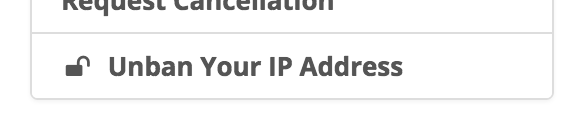 Unblock your IP